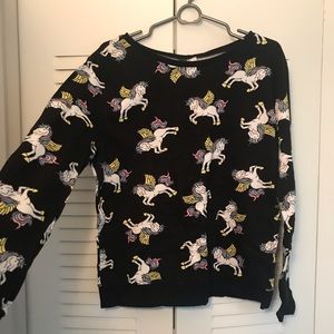 Long sleeve unicorn top